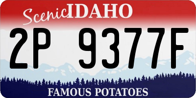 ID license plate 2P9377F