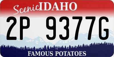 ID license plate 2P9377G