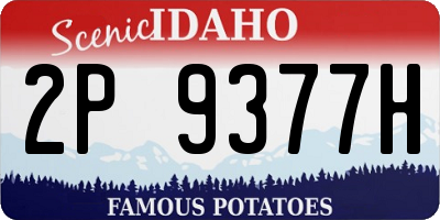 ID license plate 2P9377H