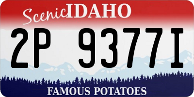 ID license plate 2P9377I