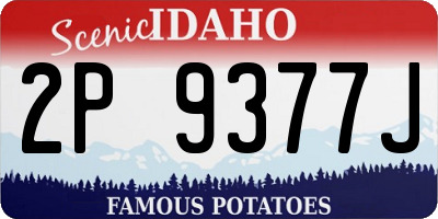 ID license plate 2P9377J