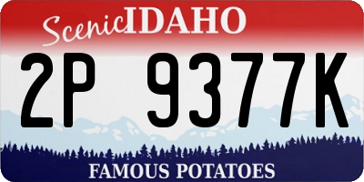 ID license plate 2P9377K