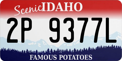ID license plate 2P9377L