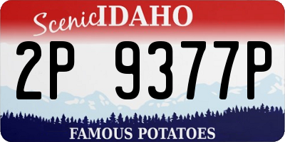 ID license plate 2P9377P