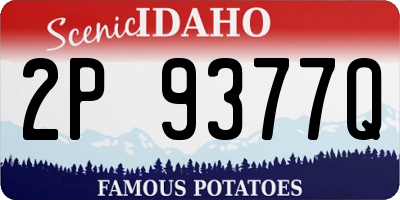 ID license plate 2P9377Q