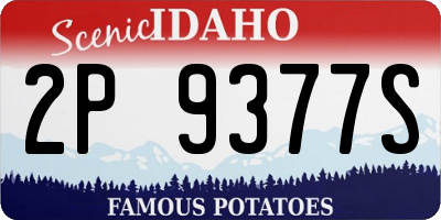 ID license plate 2P9377S