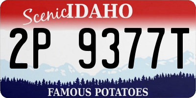 ID license plate 2P9377T
