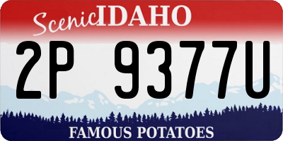 ID license plate 2P9377U