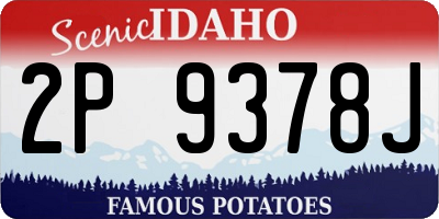 ID license plate 2P9378J