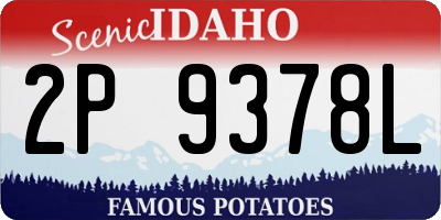 ID license plate 2P9378L