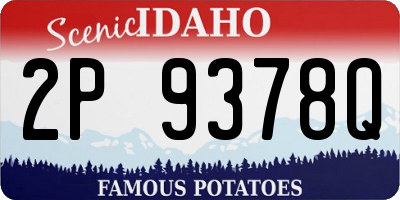 ID license plate 2P9378Q