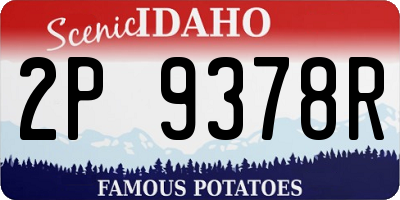 ID license plate 2P9378R