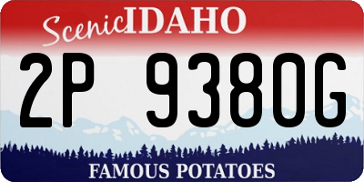 ID license plate 2P9380G