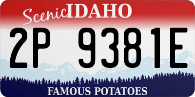 ID license plate 2P9381E