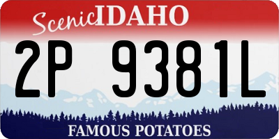 ID license plate 2P9381L
