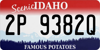 ID license plate 2P9382Q