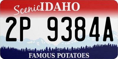 ID license plate 2P9384A