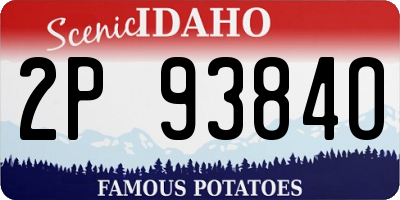 ID license plate 2P9384O