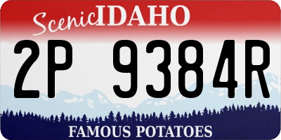 ID license plate 2P9384R