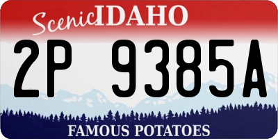 ID license plate 2P9385A
