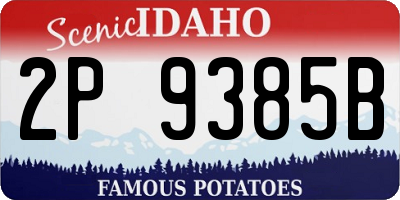 ID license plate 2P9385B