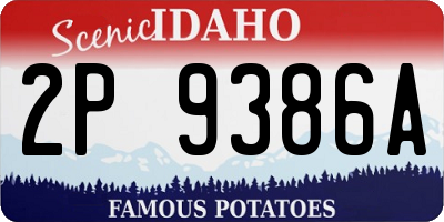ID license plate 2P9386A