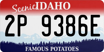 ID license plate 2P9386E