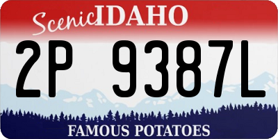 ID license plate 2P9387L