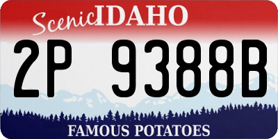 ID license plate 2P9388B