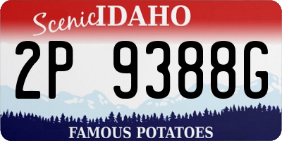 ID license plate 2P9388G