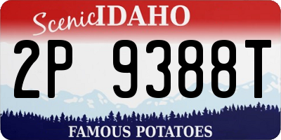 ID license plate 2P9388T