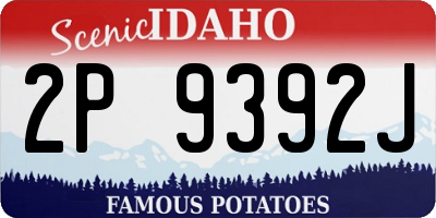 ID license plate 2P9392J