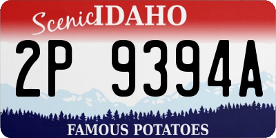ID license plate 2P9394A