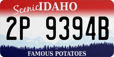 ID license plate 2P9394B