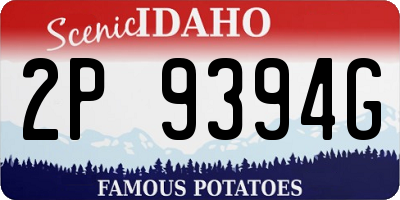 ID license plate 2P9394G