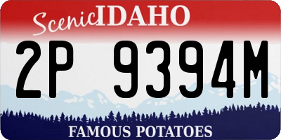 ID license plate 2P9394M