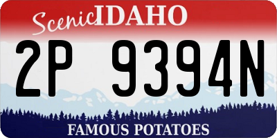 ID license plate 2P9394N