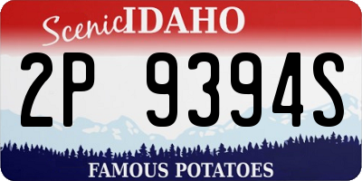 ID license plate 2P9394S
