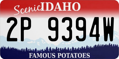 ID license plate 2P9394W
