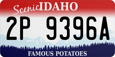 ID license plate 2P9396A