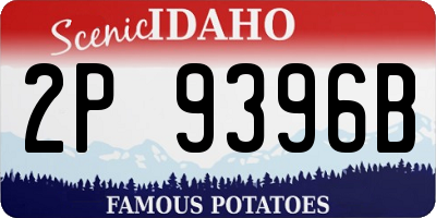 ID license plate 2P9396B