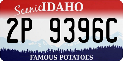 ID license plate 2P9396C