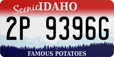 ID license plate 2P9396G
