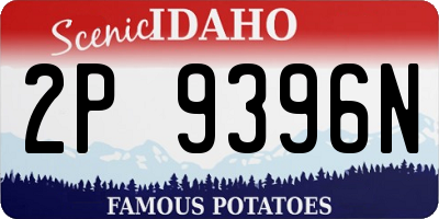 ID license plate 2P9396N
