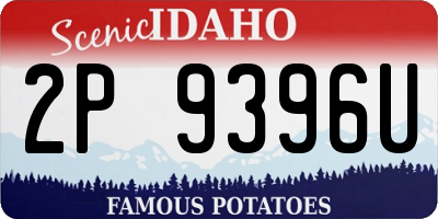ID license plate 2P9396U