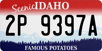 ID license plate 2P9397A