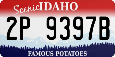 ID license plate 2P9397B