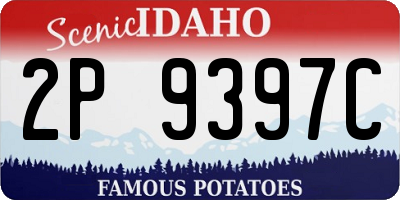 ID license plate 2P9397C
