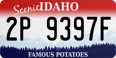 ID license plate 2P9397F