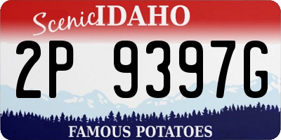 ID license plate 2P9397G
